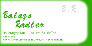 balazs radler business card